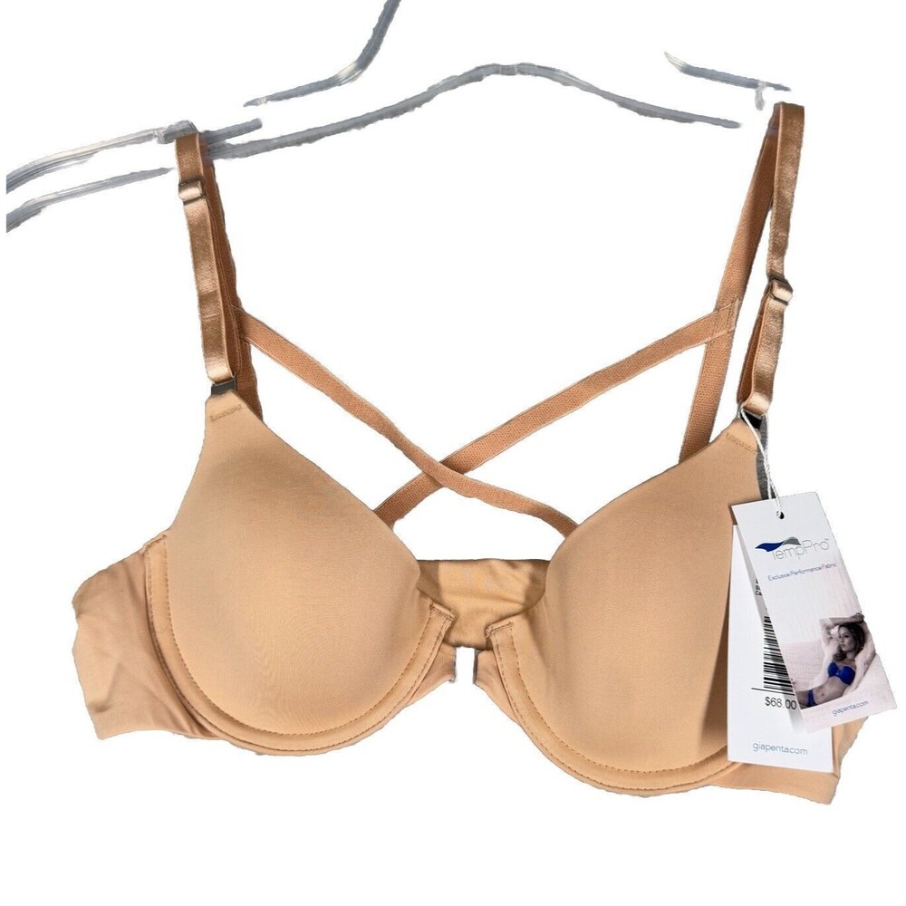 Giapenta Bra Womens Size 32A Sand London X Back TempoPro Performance Fabric